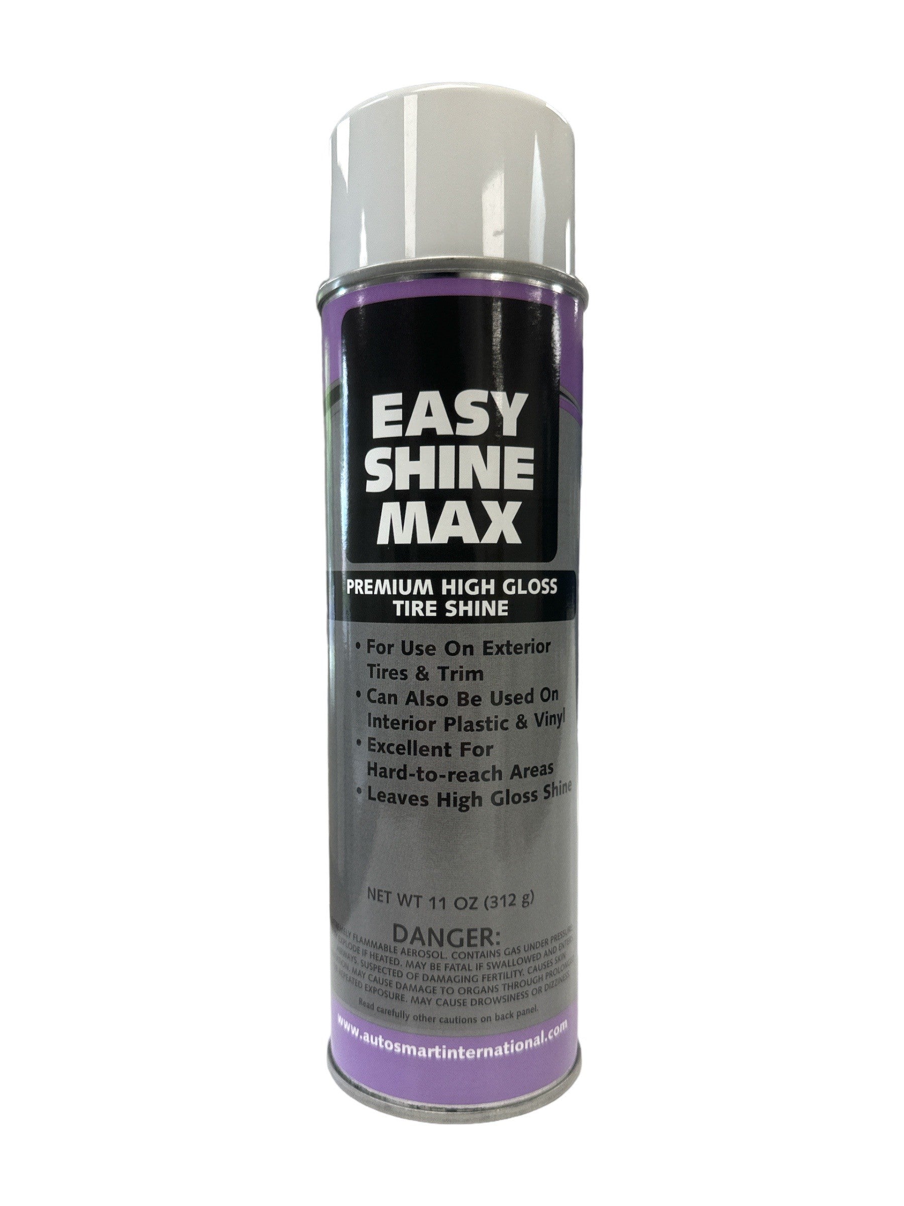 Easy Shine Max - Tire shine 11ozPremium aerosol tire shine and trim shine. High gloss for maximum shine. Convenient, easy to use spray enables the user to quickly shine their tires or trim in a flash. Long lasting shine will help keep your tires and trim