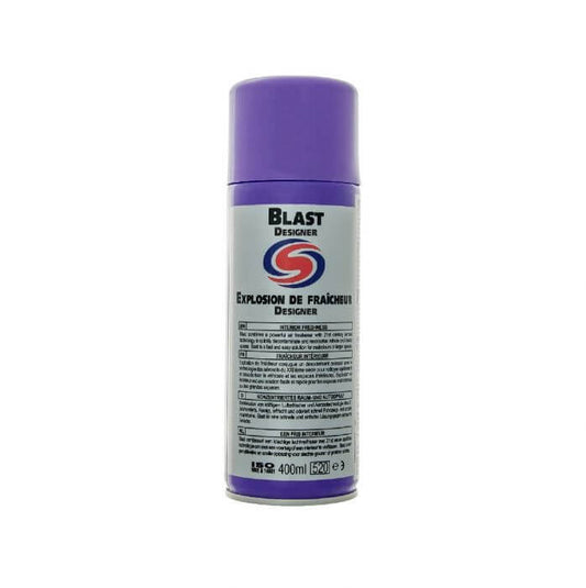 Blast Designer - Interior Fragrance 400mlPowerful aerosol air freshener, with a unique high discharge nozzle. Blast combats malodors and quickly adds a long-lasting freshness to a vehicle or room. Blast is also suitable for use in large rooms and spaces.