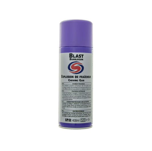 Blast Bubblegum - Interior Fragrance 400mlPowerful aerosol air freshener, with a unique high discharge nozzle. Blast combats malodors and quickly adds a long-lasting freshness to a vehicle or room. Blast is also suitable for use in large rooms and spaces.