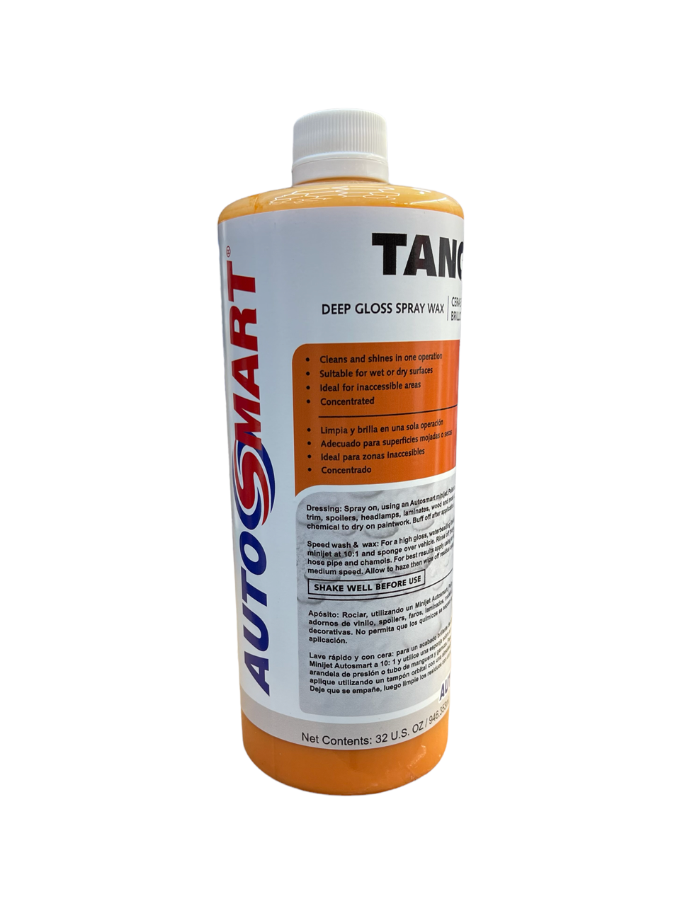 Tango - Deep Gloss Spraywax 1qtA unique versatile spray wax and cleaner. Quickly cleans out soiling and leaves a wet look shine on door jambs, under hood and trunk areas etc. Turns any hydrophillic surface to hydrophobic (non water-beading to water-beadin